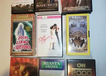 Filmy Video VHS - do magnetowidu 9 sztuk
