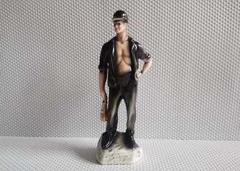 Stara unikatowa figurka Górnik porcelana Jan Jezela Katowice PRL 1960