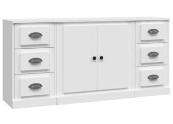 Szafki 3 szt. biały materiał drewnopochodny WM-3185231