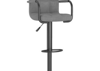 Hoker jasnoszary obity aksamitem WM-334648
