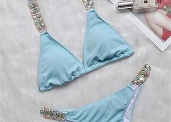 Bikini błękitne cyrkonie m