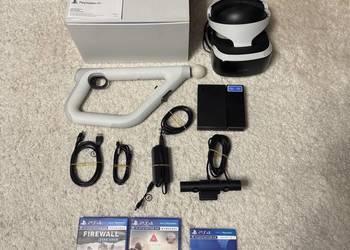 PlayStation VR V1 + Kamera V2 + Kontroler AIM + Gry – komplet ORI