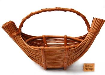 Koszyk, kosz wiklinowy, łódka 28 x 11,5 cm naturalna wiklina