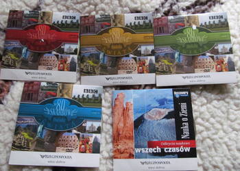 W 80 skarbów dookoła świata-DVD ,części 1,2,3,4 + nauka o ziemi - zestaw