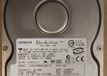 (012) HDD Hitachi Deskstar IC35L030AVV207-0 ATA/IDE