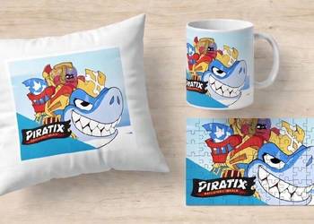 Piratix King Shark Magic Box figurki zestaw prezent dla dziecka poduszka pu