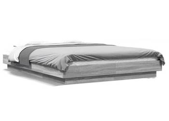 vidaXL Rama łóżka, szary dąb sonoma(SKU:3281194)