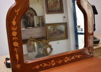 Komoda Buciarka z Lustrem - Konsola - 3 Szuflady na Buty - Marmurowy Blat