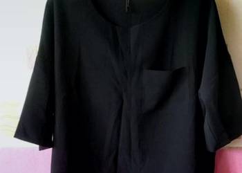 Stradivarius czarna bluzka Wytłaczany materiał /Strukturalna. Oversize NOWA