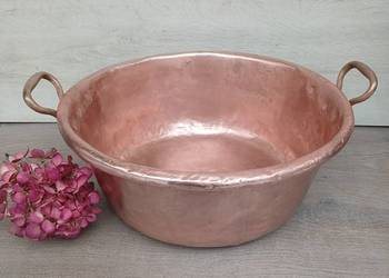 Duża miedziana misa miedziany garnek miedziany kocioł poj. 16 l. grube dno