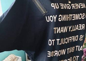 Damska bluza bluzka marki Scarlett  XL-XXL z napisem czrna nowa bez metki