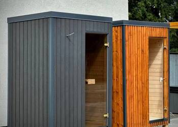 Sauna ogrodowa 2-osobowa, piec elektryczny, zasilanie 230V