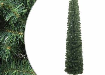 vidaXL Smukła choinka na stojaku, 300 cm, PVC（SKU:357685)