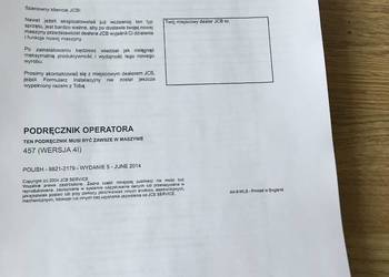 dtr instrukcja obsługi ładowarki jcb 457 i inne
