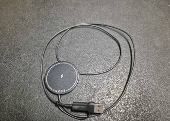 Ładowarka bezprzewodowa z magnetycznym mocowaniem 15W USB A/C kolor czarny