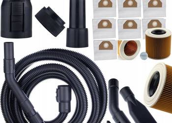 Zestaw 10 Worków i Filtr do Odkurzacza – do Kärcher WD2, WD3 | Wąż 4m