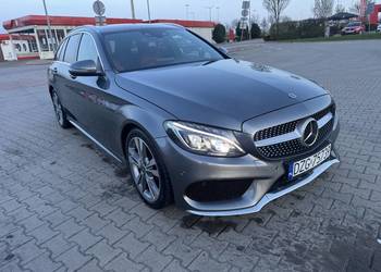 Mercedes c klasa w205 Amg distronic hed up czerwone skóry fuul