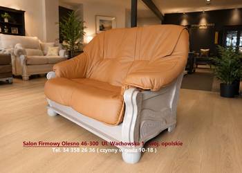 Nowa Kanapa PARYS 145cm / Stylowa / SKÓRA NATURALNA / -50% / Producent
