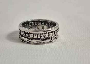 Srebrny Sygnet z Monety 1921 – Morgan Dollar – Rozmiar 31 (23mm)