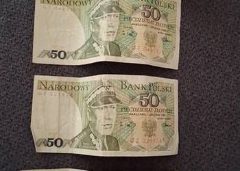 Stare banknoty 50 zł – PRL – kolekcjonerskie (4 sztuki)
