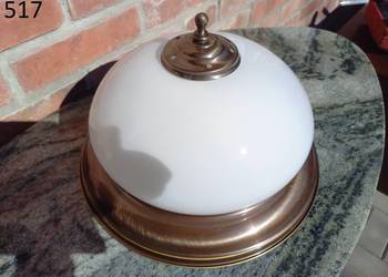 Plafon mosiężny ze szklanym kloszem Lampa sufitowa 35,8 cm (517)