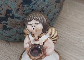 Ceramiczny Aniołek Świecznik THUN Bozner Angel Vintage Antyk