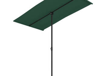 Parasol ogrodowy na aluminiowym słupku 180x110 cm zielony WM-47328