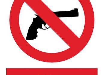 Naklejka BHP Zakaz wnoszenia broni GC026