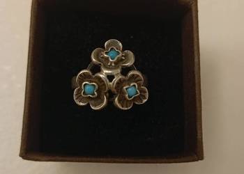 Pierścionek srebrny niezapominajki