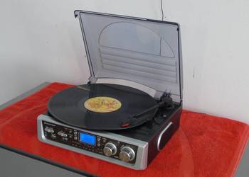 Gramofon igła radio USB mp-3 REC wzmacniacz głośniki. DOSTAWA