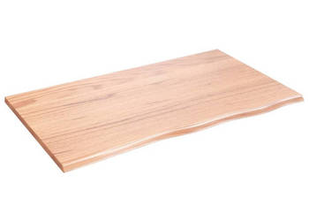 Blat do stołu jasnobrązowy 100x60x2 cm lite drewno dębowe WM-3156368