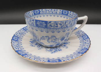 Filiżanka ze Spodkiem Seltmann Weiden „China Blau” – Vintage W. Germany