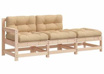 vidaXL 3-cz. zestaw wypoczynkowy do ogrodu, poduszki(SKU:825597)