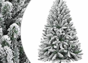 vidaXL Sztuczna choinka zawiasowa, ośnieżona, 120 cm（SKU:357791）