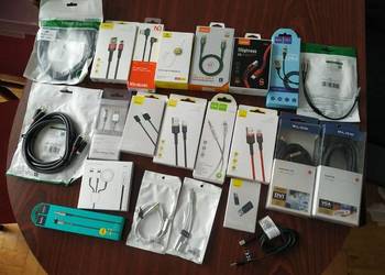 Przeróżne kable do smartfonów i nie tylko