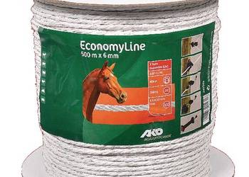 Linka ogrodzeniowa Economy Line, 6.5 mm 500 m, biała 441545