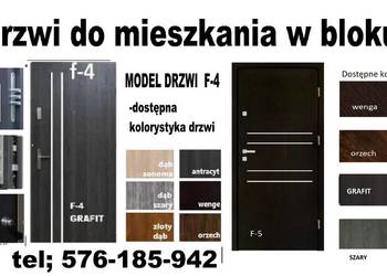 Drzwi z montażem zewnętrzne wejściowe od ręki