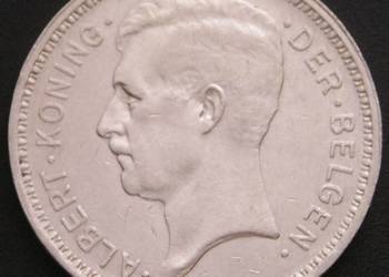 BELGIA 20 FRANKÓW 1934 - KRÓL ALBERT II - SREBRO