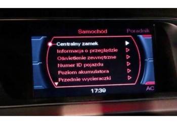Polskie menu nawigacji Audi MMI 2G A4, A5, A6, A8, Q7 Zgierz