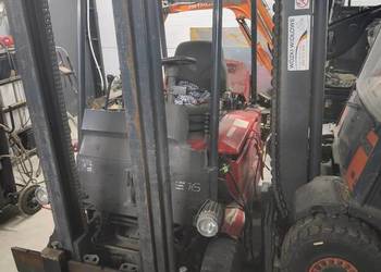 Wózek widłowy elektryczny Linde e16 uszkodzony brak bateri