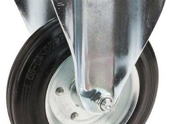 Koła skrętne z czarnymi oponami gumowymi 3478DVR160P63