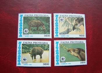 Nikaragua 1985 MNH Mi. 1490/93 Fauna Zwierzęta  WWF  a