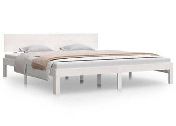 Rama łóżka biała lite drewno 180x200 cm WM-810511
