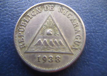 Stare monety 5 centavo 1938 Nikaragua