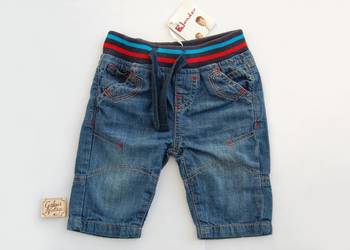 Nowe spodenki, jeansy Babaluno Baby 0-3 msc, 56-62 cm, bawełna