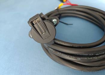 Kabel zasilający dł. 5m z gniazdem 3-pin Deutsch i bezpiecznikiem