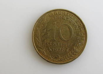 Moneta 10 centymów 1976 ( Francja )
