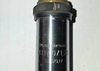 Obiektyw mikroskopu Planachromat HI 100/ 1,25 160/ 0,17 Zeiss Jena RMS, Amp