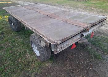Okazja rama rozrzutnika dwuosiowego przyczepa platforma