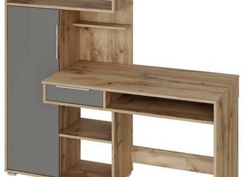 Biurko /biurka komputerowe - młodzieżowe, DĄB WOTAN/GRAFIT QUADRO